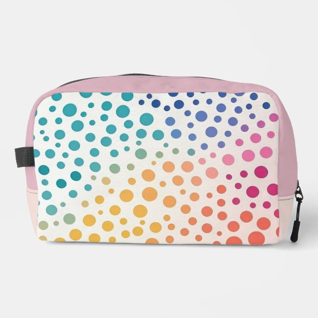 Pop Art Energy Dots Colourful Gradient Dopp Kit (Front)