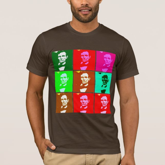 Pop Art .esque Abraham Lincoln T-Shirt (Front)