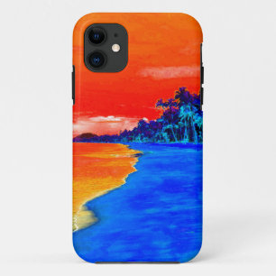 Pop Art Exotic Beach Palm Trees Case-Mate iPhone Case