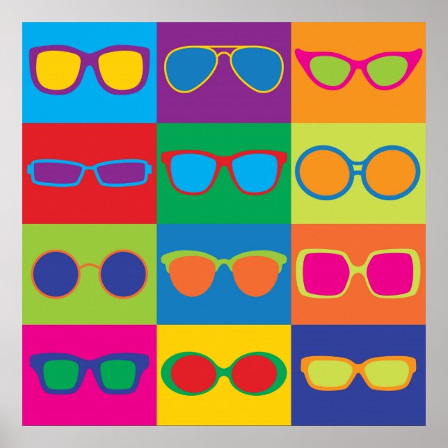 Pop Art Eyeglasses Poster (Front)