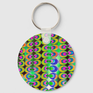 Pop art fabric key ring