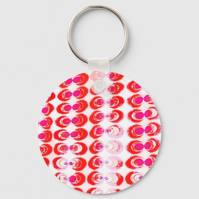 Pop art fabric key ring (Front)