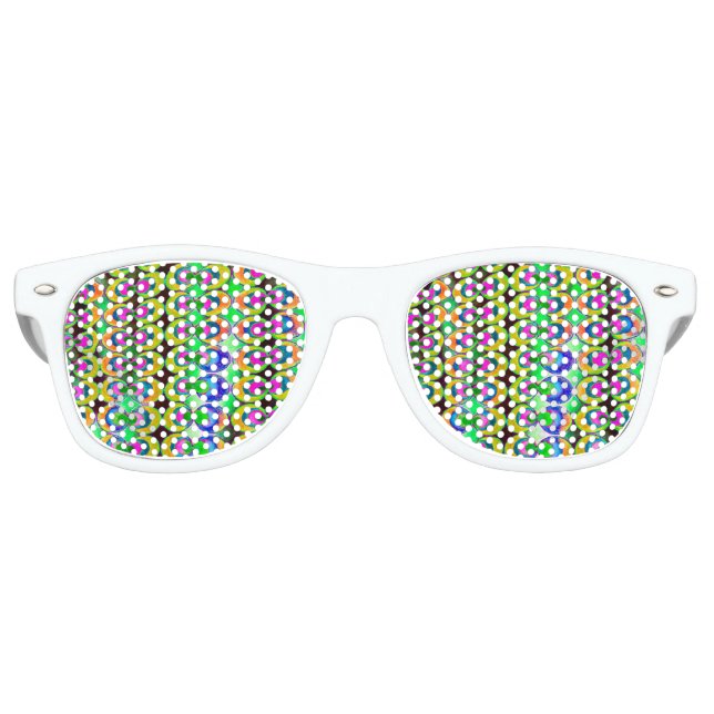 Pop art fabric retro sunglasses (Front)