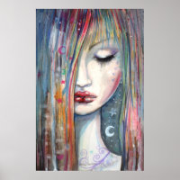 Pop Art Fantasy Woman Asleep