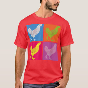 Pop Art Farm Animal Bird Lover Farmer Farming Chic T-Shirt