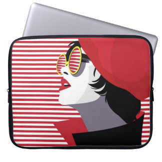 Pop Art Fashion Woman Vintage Laptop Sleeve