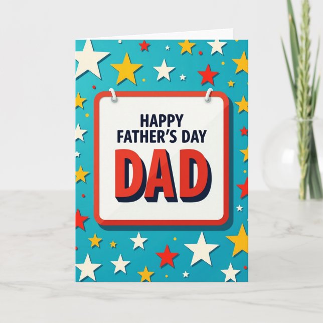 Pop Art Fathers Day Card (Front)
