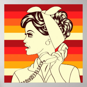 Pop Art Female Poster