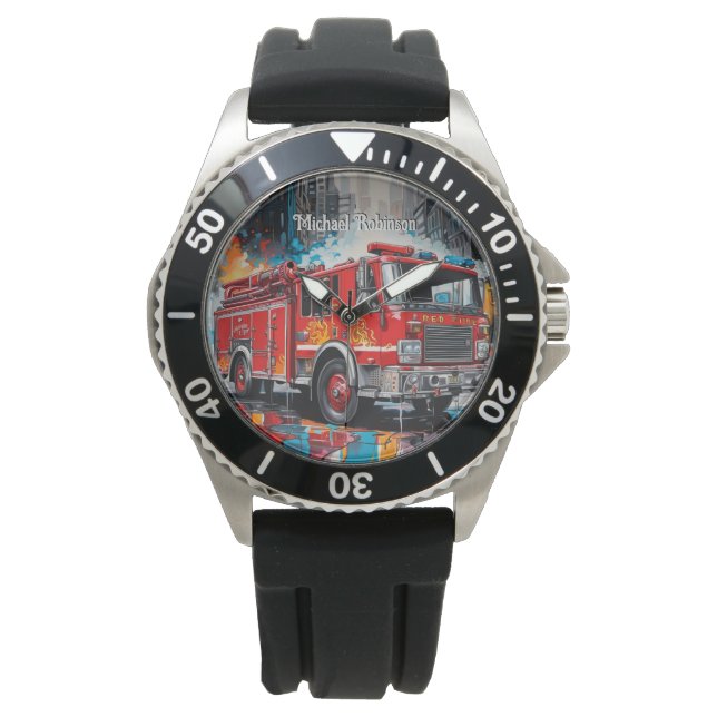  Pop Art Fire Truck in City Watch (Front)