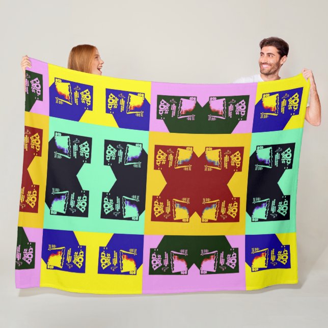 Pop art fleece blanket (In Situ)