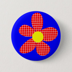 Pop Art Flower 6 Cm Round Badge