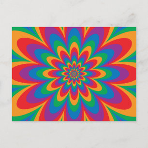 Pop Art Flower Postcard