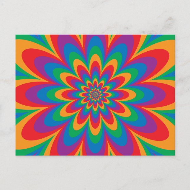 Pop Art Flower Postcard (Front)