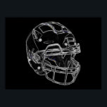 Pop Art Football Helmet Poster<br><div class="desc">American Sport Games Digital Artworks - Pop Art Style Football Helmet</div>