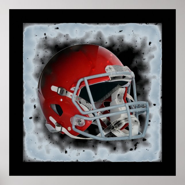 Pop Art Football Helmet Poster (Front)