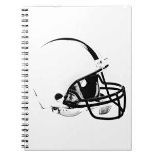 Pop Art Football Helmet Spiral Notebook