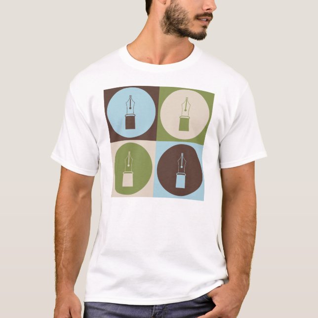 Pop Art Fountain Pens T-Shirt (Front)