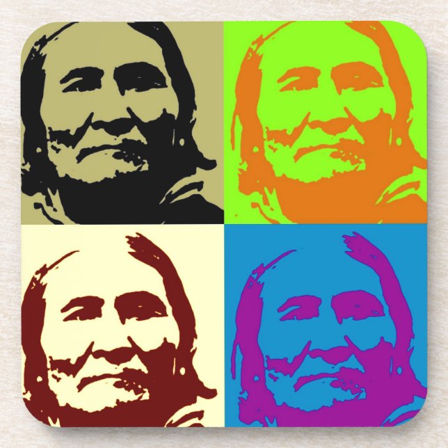 Pop Art Freedom Fighter Geronimo Coaster (Front)