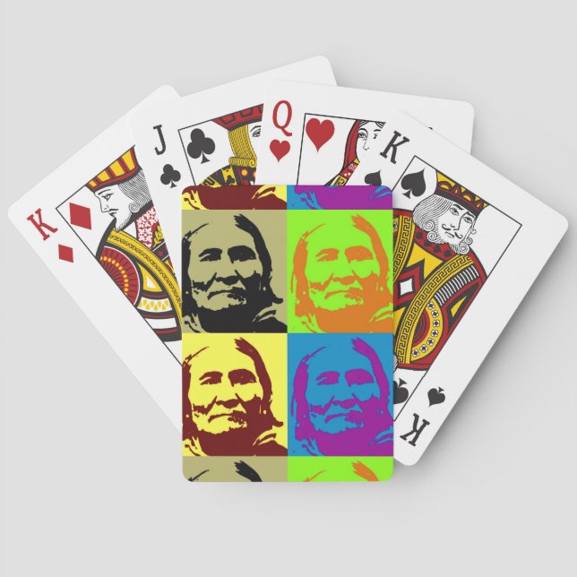 Pop Art Freedom Fighter Geronimo Playing Cards (Back)