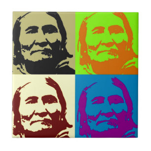 Pop Art Freedom Fighter Geronimo Tile