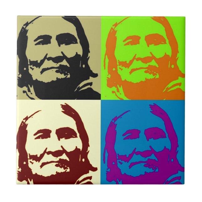 Pop Art Freedom Fighter Geronimo Tile (Front)