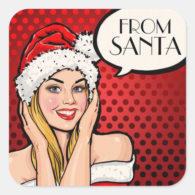 Pop Art From Santa Sticker (Front)