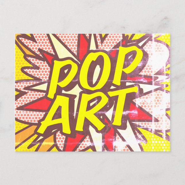 POP ART Fun Retro Comic Book Pop Art Postcard (Front)