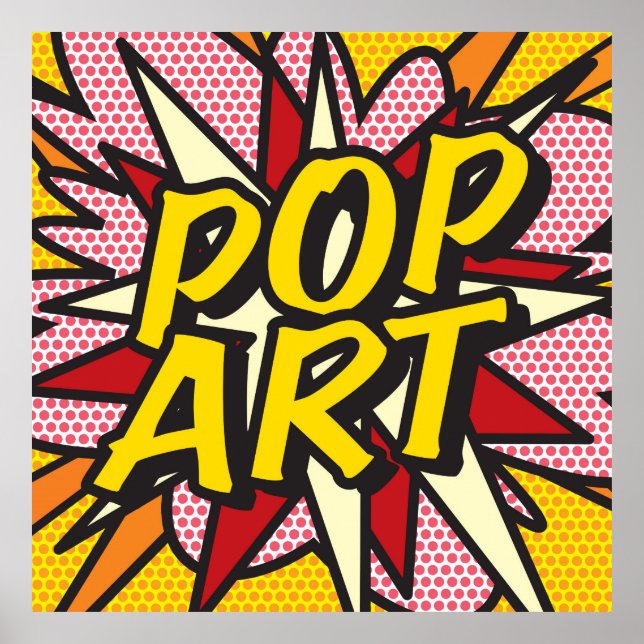 POP ART Fun Retro Comic Book Pop Art Poster (Front)