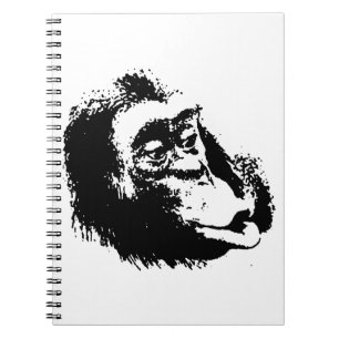 Pop Art Funny Chimpanzee Notebook