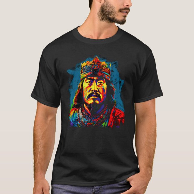 Pop Art Genghis Khan T-Shirt (Front)