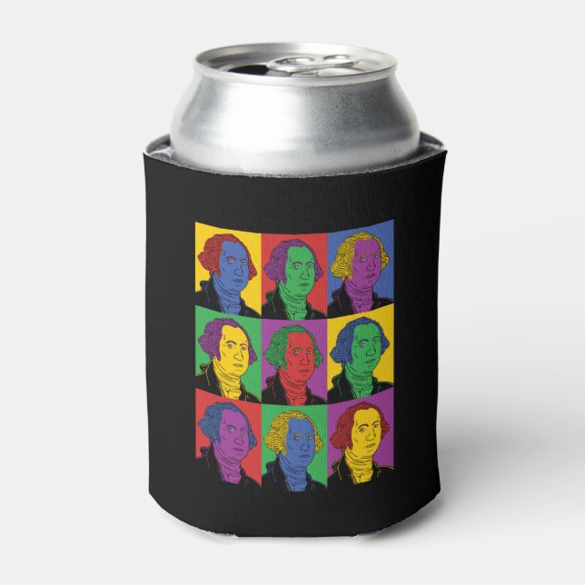 Pop Art George Washington Can Cooler (Can Front)