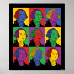 Pop Art George Washington Poster<br><div class="desc">"Pop Art George Washington" art graphic designed by bCreative shows an iconic portait of George Washington in a nine panel pop art piece! This makes a great gift for family, friends, or a treat for yourself! This funny graphic is a great addition to anyone's style. bCreative is a leading creator...</div>