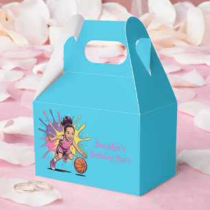 Pop Art Girl Basketball Birthday Bash Favour Box