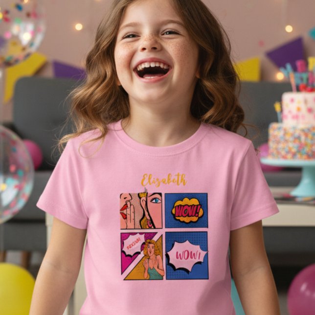 Pop art girl comic  toddler T-Shirt (Creator Uploaded)