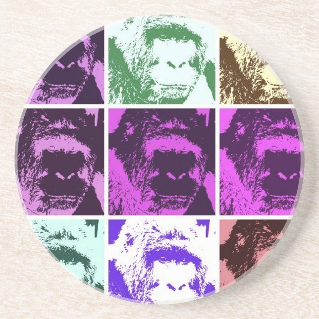Pop Art Gorillas Coaster (Front)