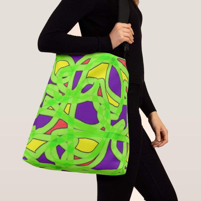 Pop Art Graffiti Crossbody Bag (Close Up)