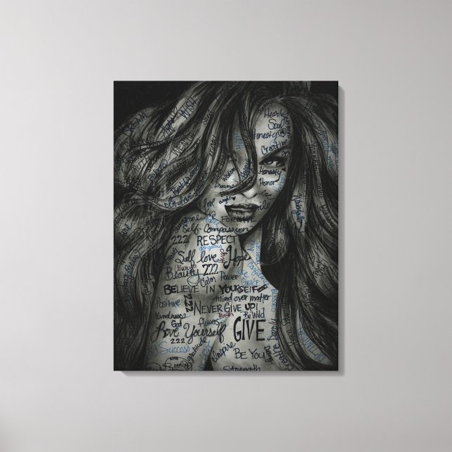 Pop Art Graffiti Girl Canvas Print (Front)