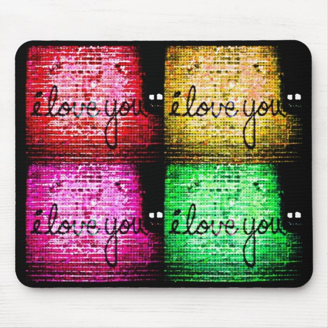 Pop Art Graffiti Love Wall Mouse Pad (Front)