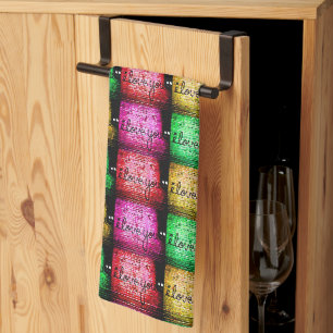 Pop Art Graffiti Love Wall Tea Towel