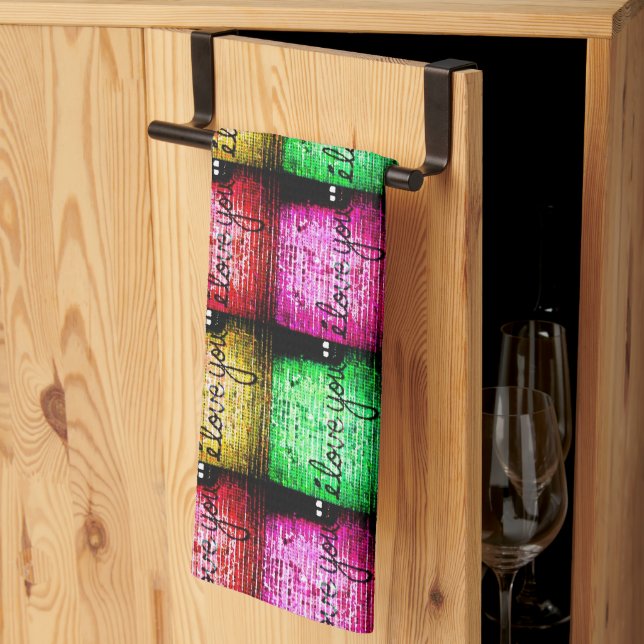 Pop Art Graffiti Love Wall Towel (Thirds Fold)