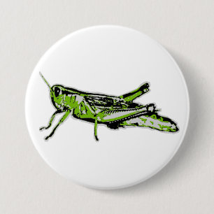Pop Art Green Grasshopper 7.5 Cm Round Badge