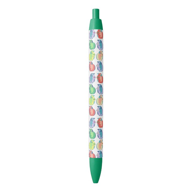 Pop Art Guinea Pig Pattern Black Ink Pen (Front Vertical)