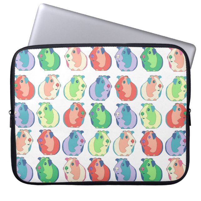 Pop Art Guinea Pig Pattern Laptop Sleeve (Front)
