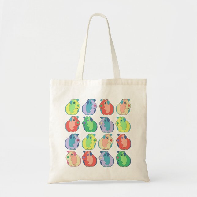 Pop Art Guinea Pig Pattern Tote Bag (Front)