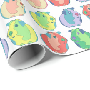 Pop Art Guinea Pig Pattern Wrapping Paper