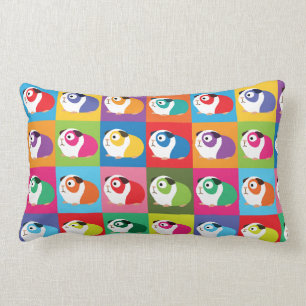 Pop Art Guinea Pigs Lumbar Cushion