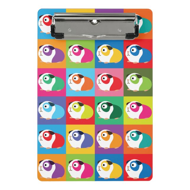 Pop Art Guinea Pigs Mini Clipboard (Front)