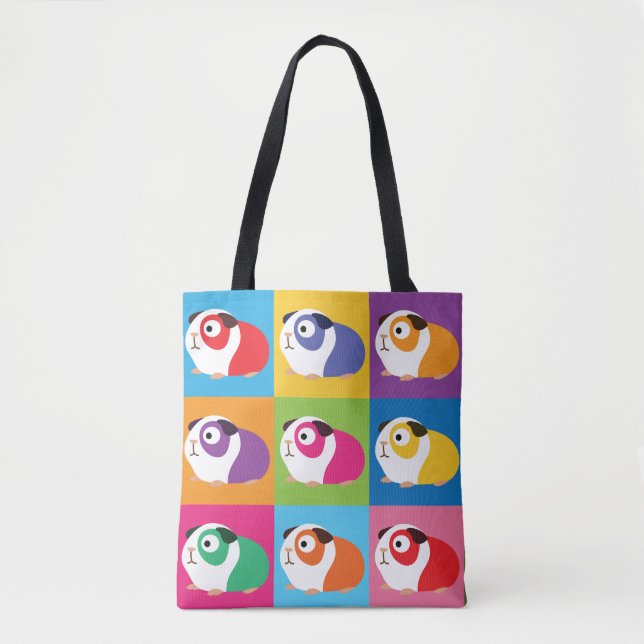 Pop Art Guinea Pigs Tote Bag (Front)