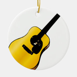 Pop Art Guitar Ceramic Tree Decoration