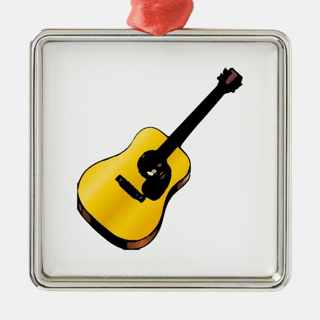 Pop Art Guitar Metal Tree Decoration (Front)